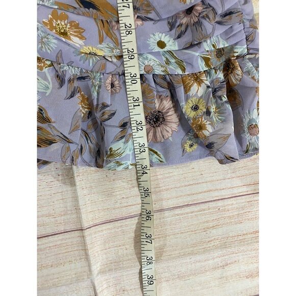 ASTR The Label Women's Lavender Floral One Shoulder Mini Dress - Small - Picture 7 of 14